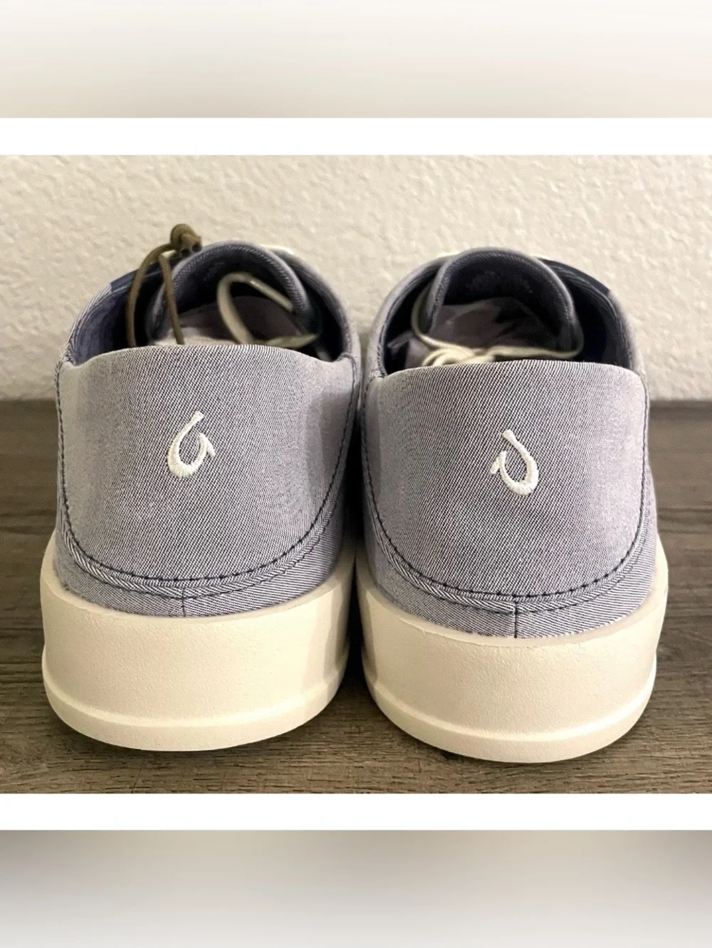 Olukai Tradewind Mens 10 Canvas Navy Denim Sneakers Hawaii Beach Comfort Shoes
